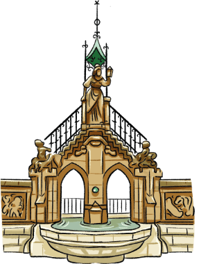 Grafik Köln Heinzelmännchenbrunnen