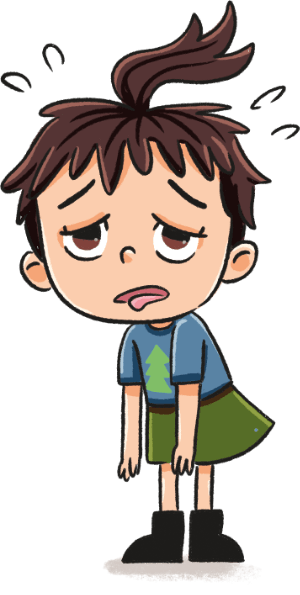 Lili Berge erschöpft