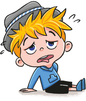 Oskar Berge erschöpft