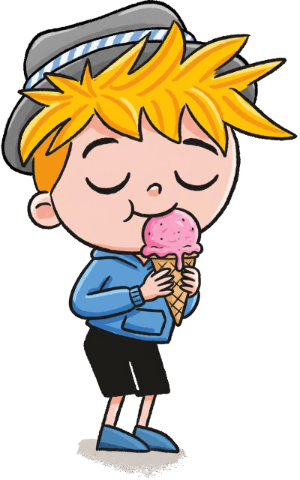 Oskar Bayern essend Eis