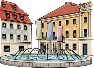 Regensburg Bismarckplatz Grafik
