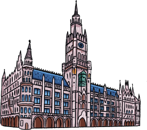 München Rathaus Grafik